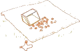 Illustration of a picnic blanket on the grass